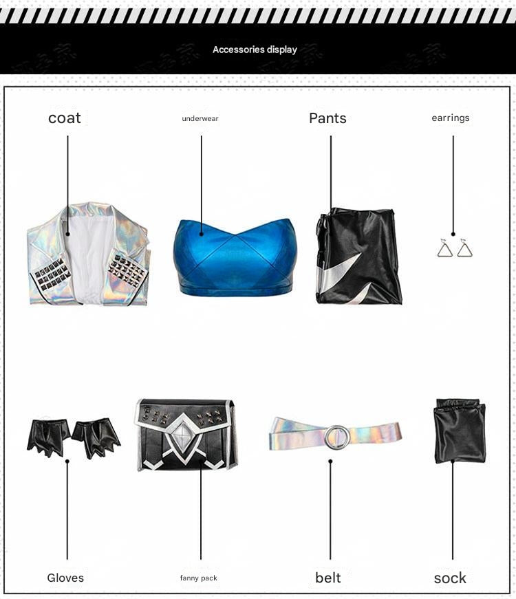 League of Legends Costume KDA Girls Group Akali Cosplay Costume