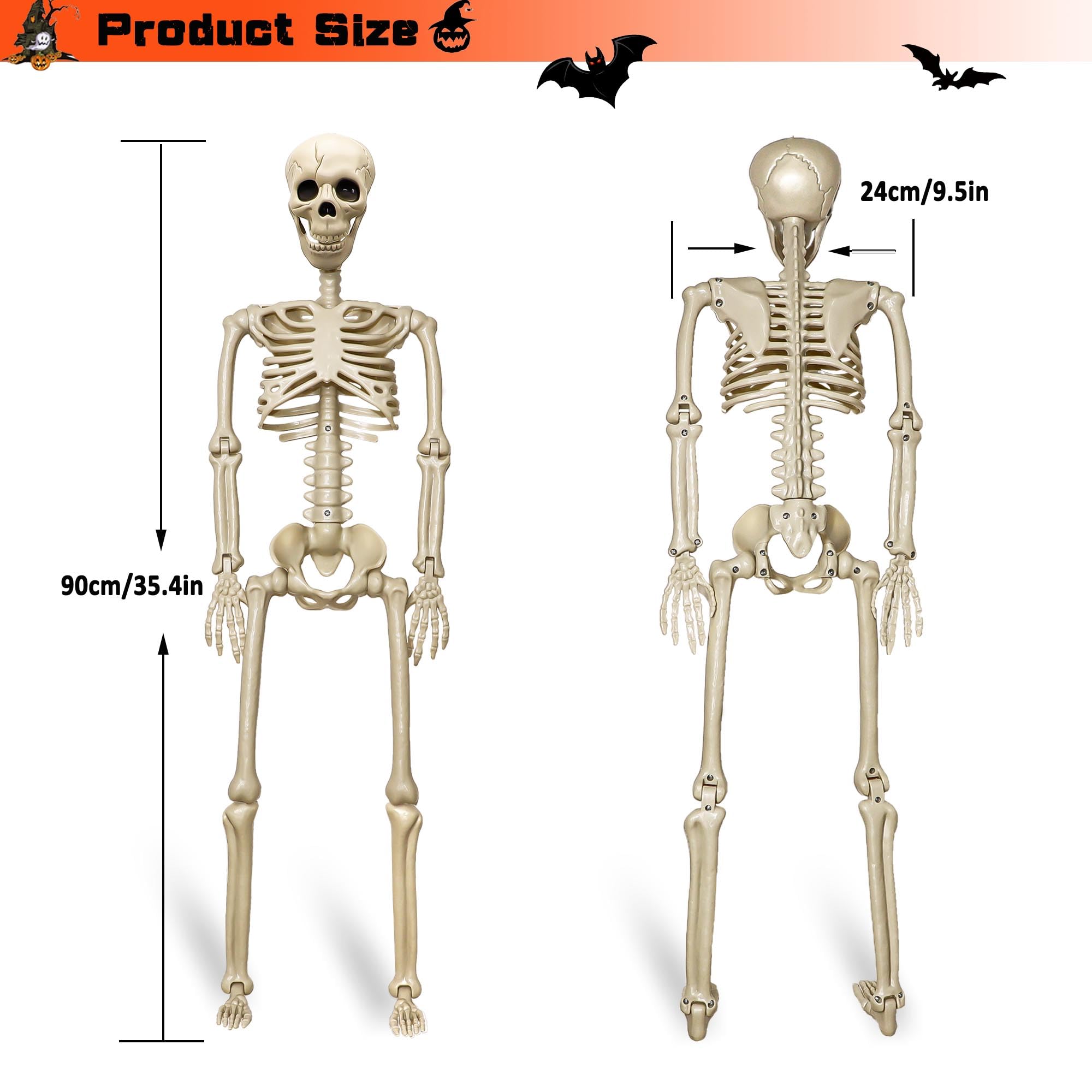 2-Pack 36-Inch Halloween Skeletons