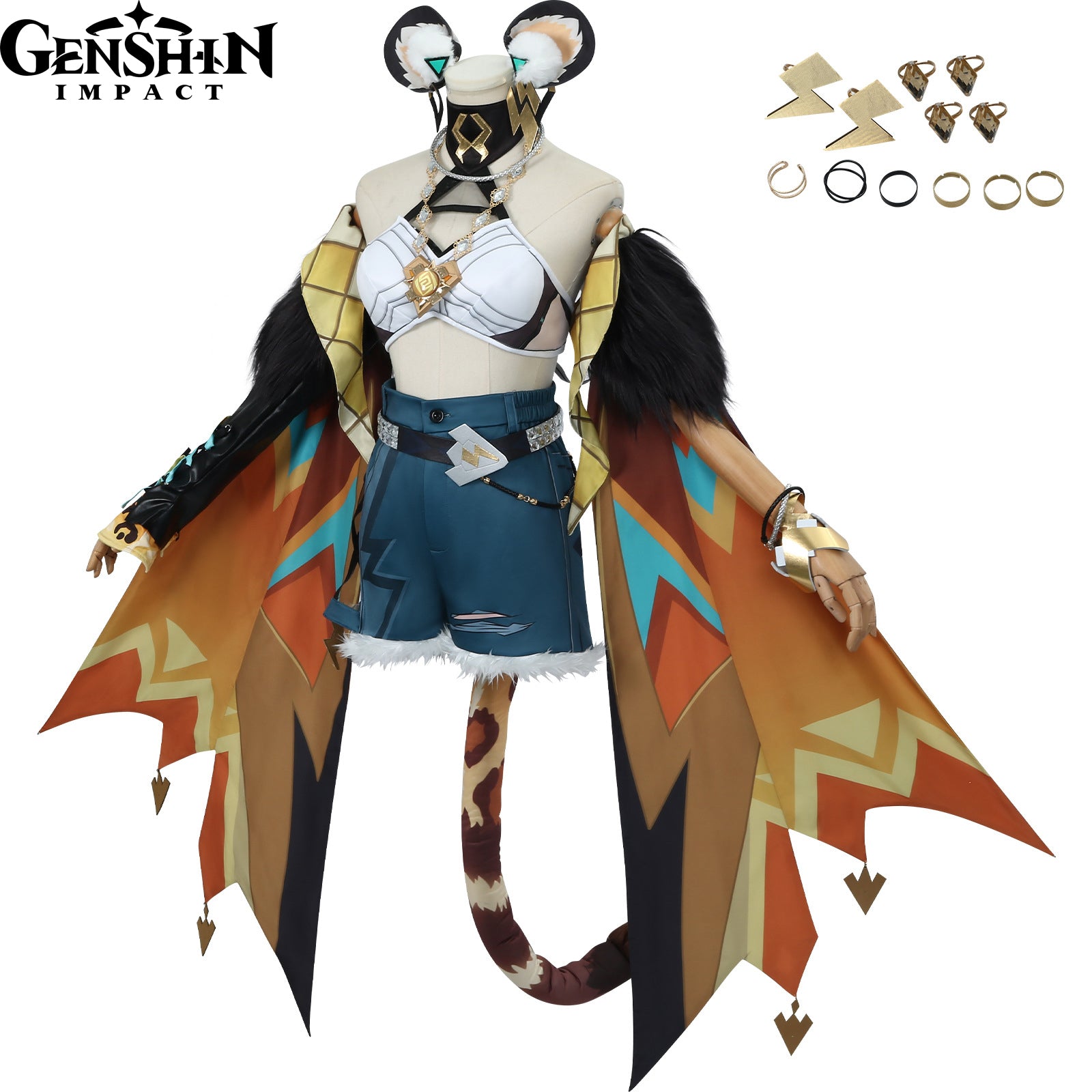 Genshin Impact Style Costume Cosplay Xilonen Cosplay  Costume