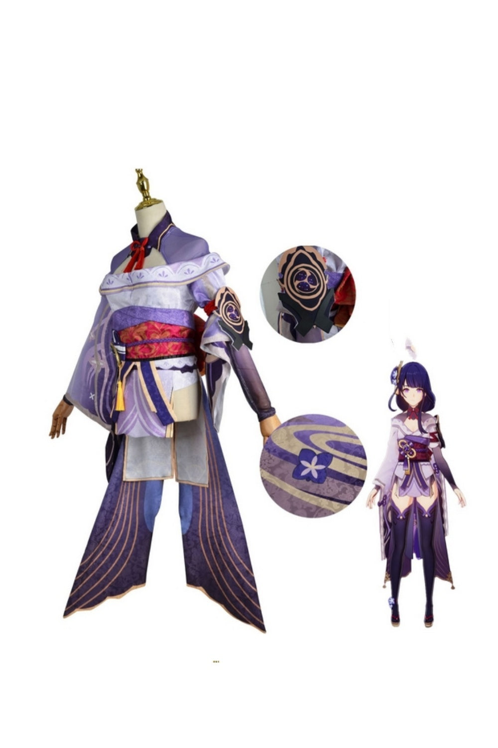 Genshin Impact Cosplay Costume げんし神 Raiden Shogun Costume Raiden Shogun Cosplay