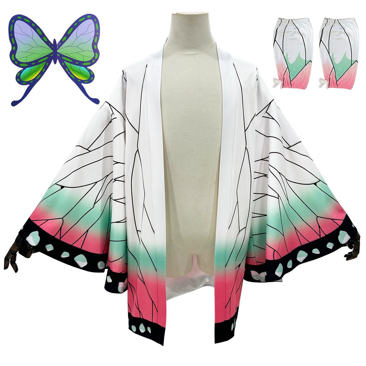 Insect Breathing Pillar Cosplay Costume - Purple Butterfly Haori Demon Hunter Outfit