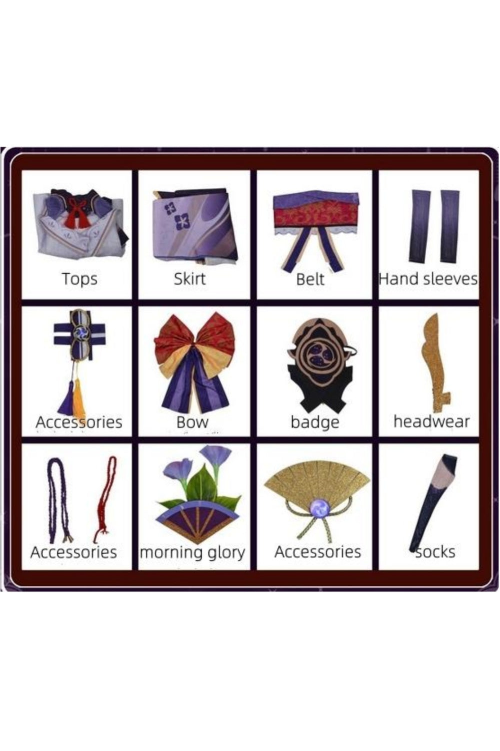 Genshin Impact Cosplay Costume げんし神 Raiden Shogun Costume Raiden Shogun Cosplay