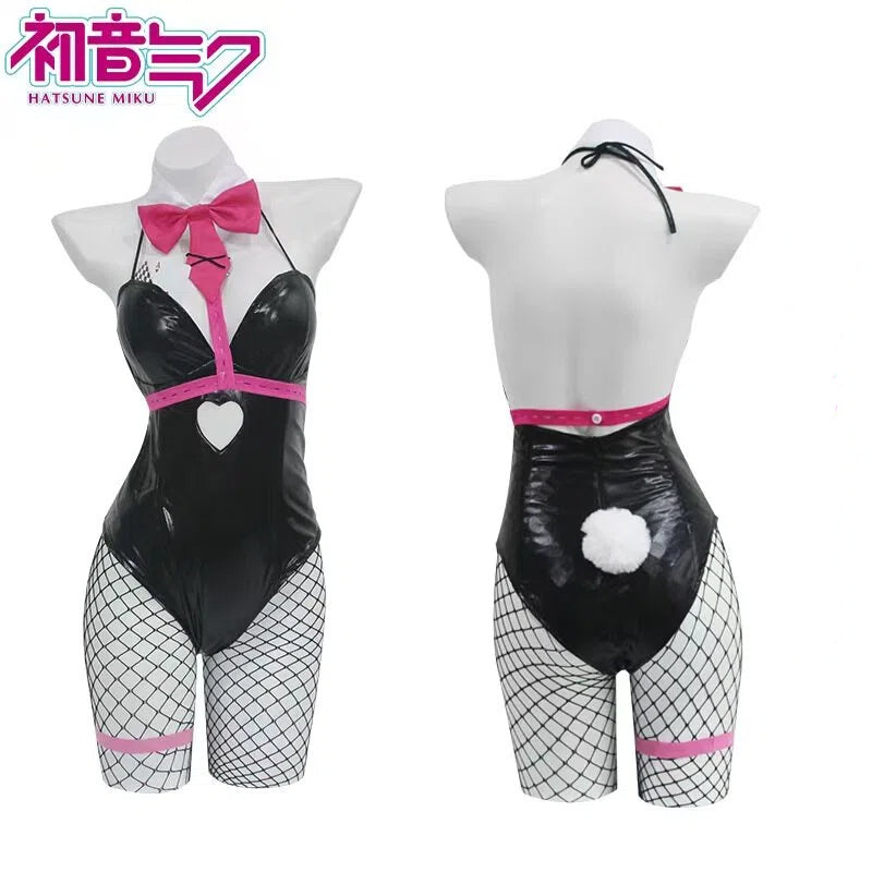 Teal Twin Miku Tails Bunny Girl Cosplay Costume - Playboy Style Outfit