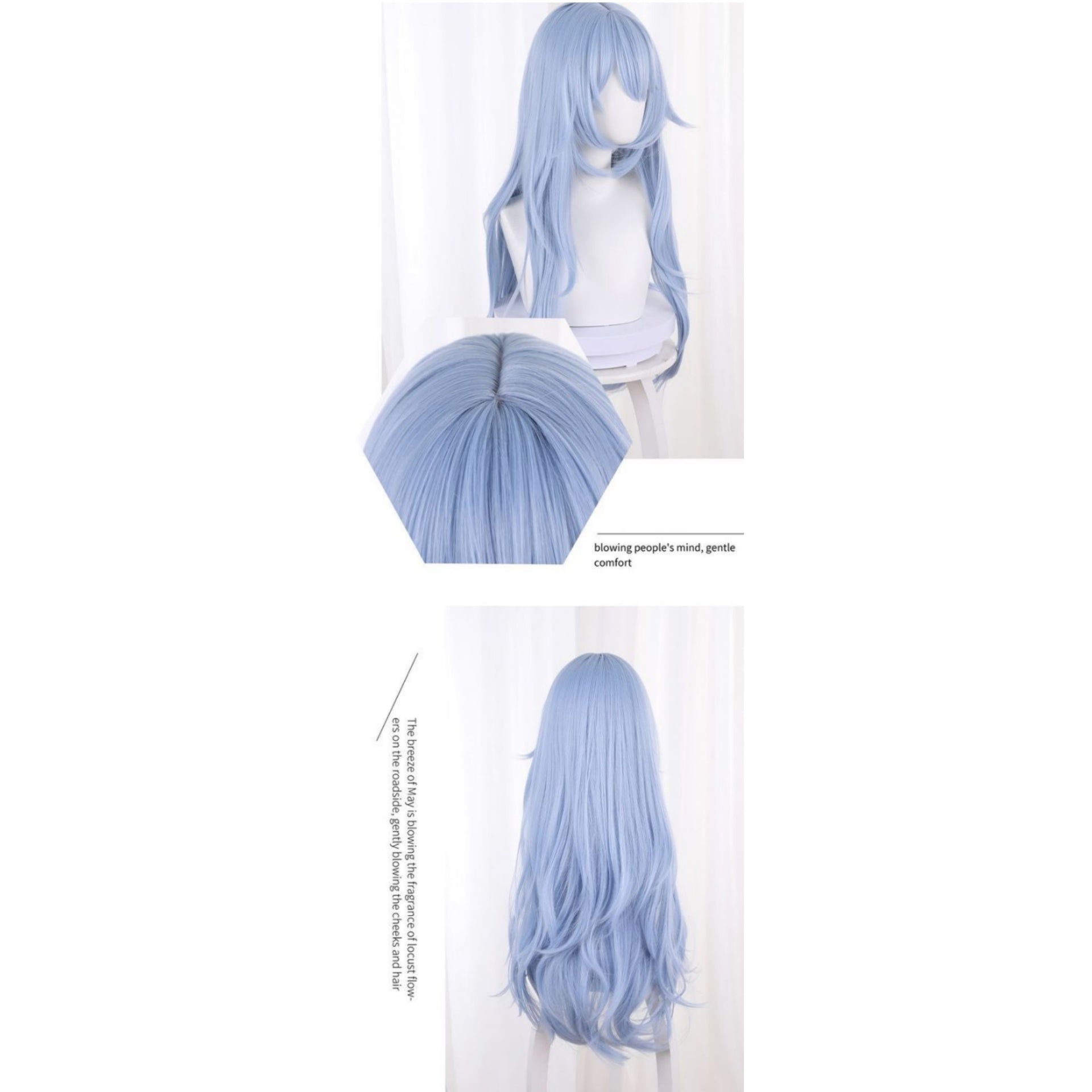 EVA Synthetic Hair Wig Ayanami Rei Long Hair Wig