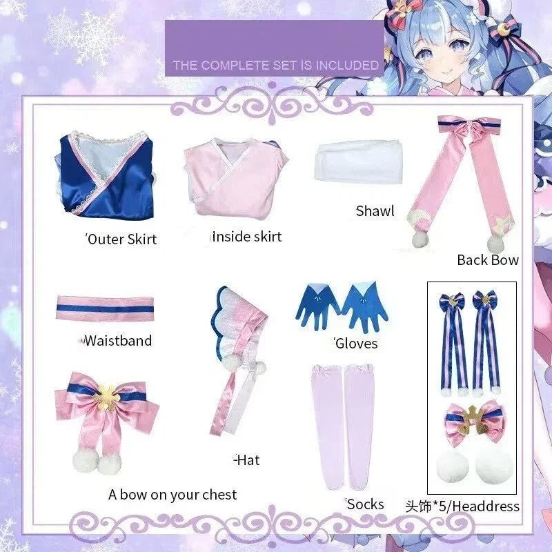 Teal Twin Tails Winter Miku Snowsuit Cosplay Costume - 2023 Snow Festival Outfit