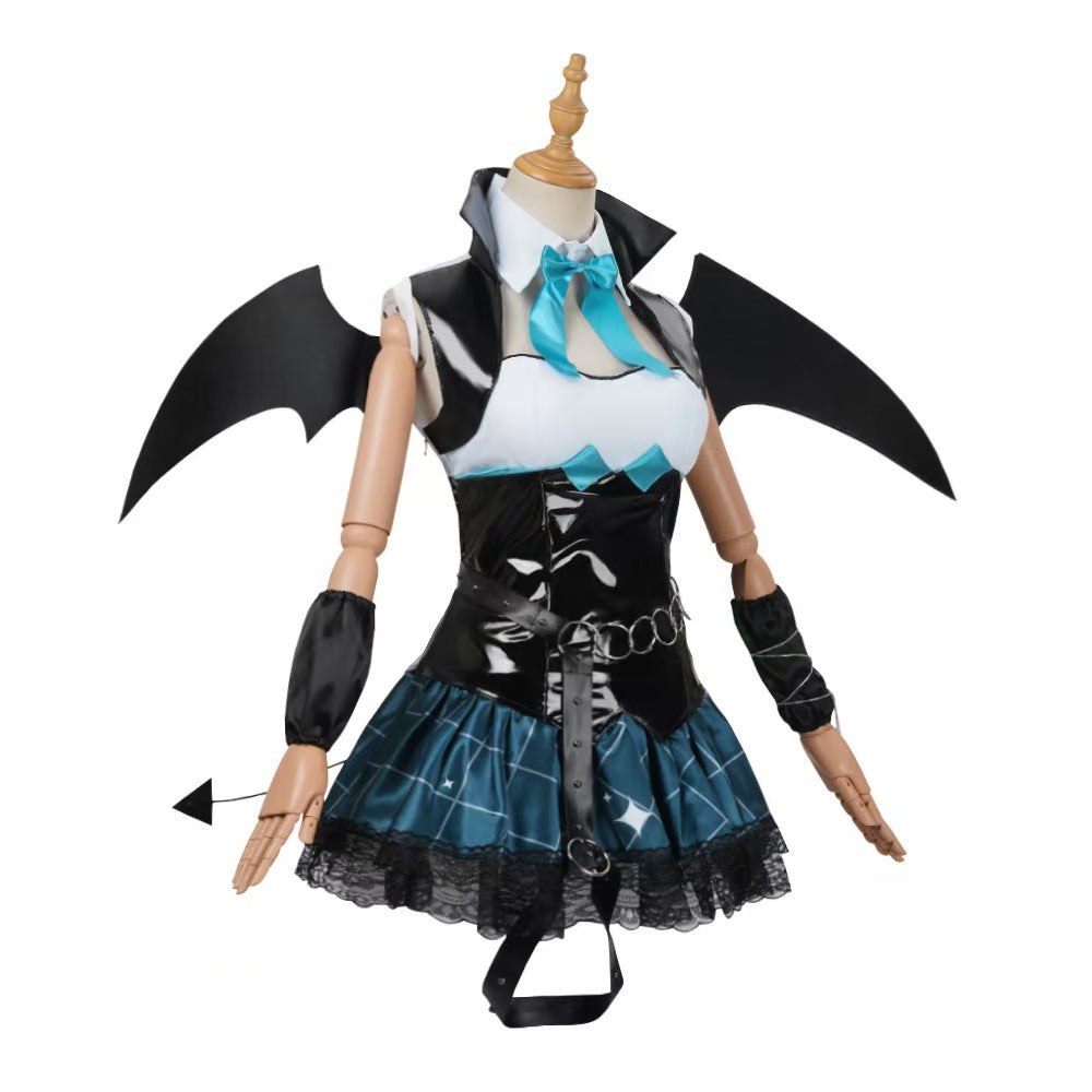 Teal Twin Miku Tails Raccoon Girl Cosplay Costume - Animal Themed Outfit