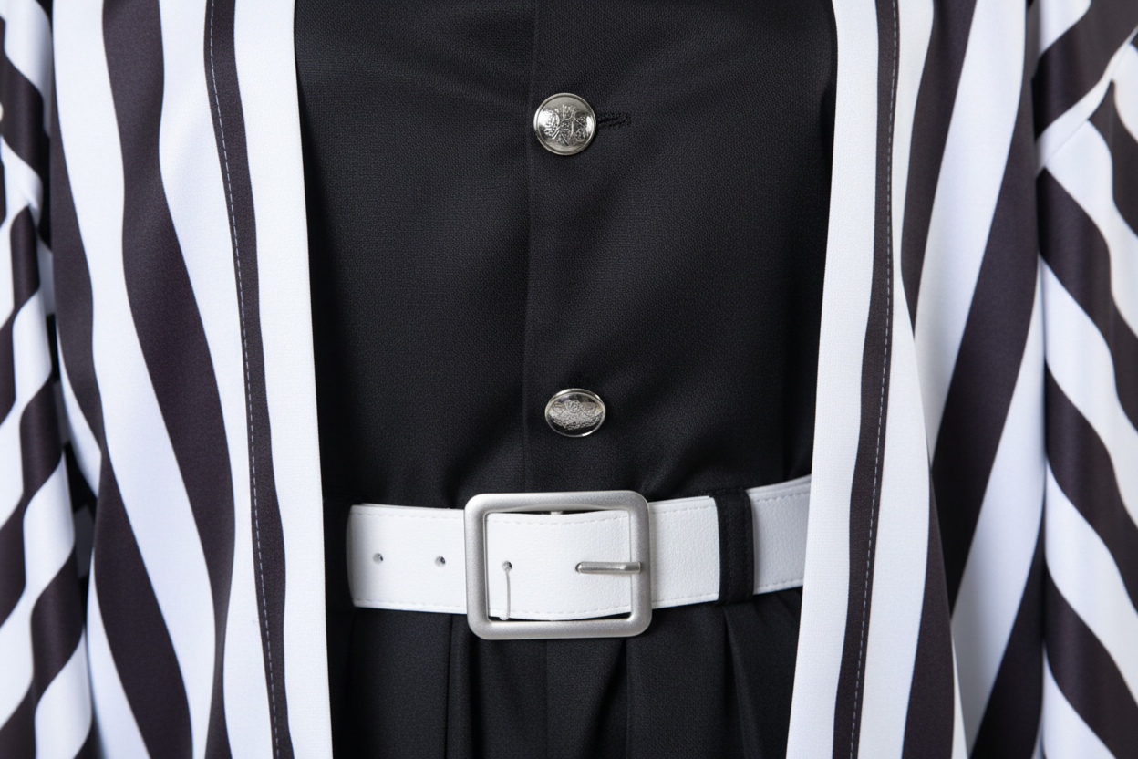 腰带和纽扣细节