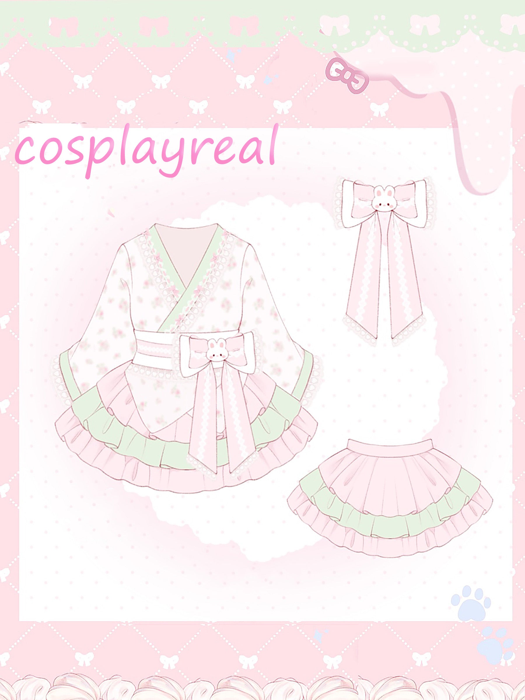 Gothic Pink Dream Cherry Blossom - Sweet Lolita Cosplay Costume