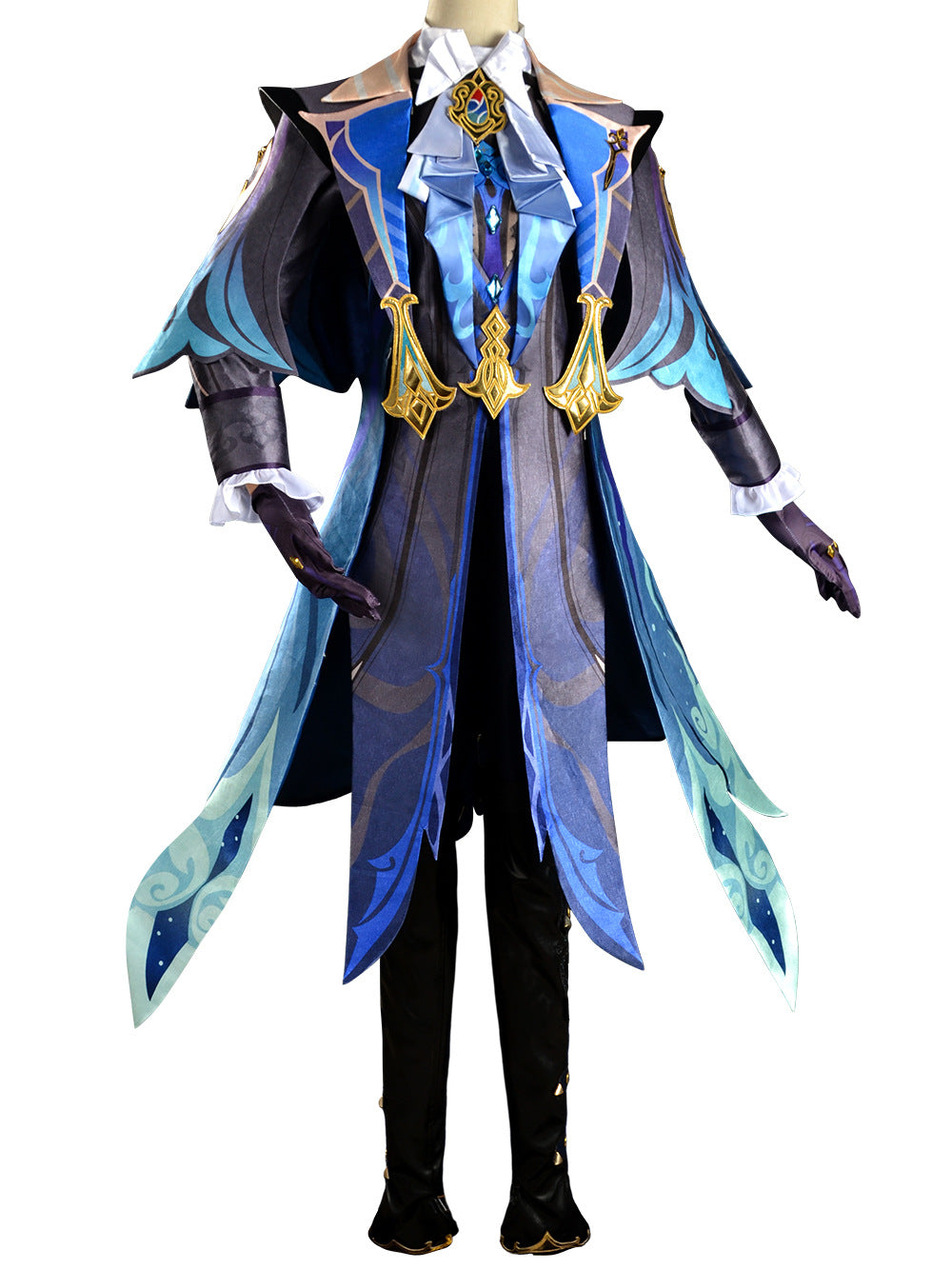 Neuvillette Cosplay Costume - Genshin Impact Full Set Outfit with Wig and Accessories