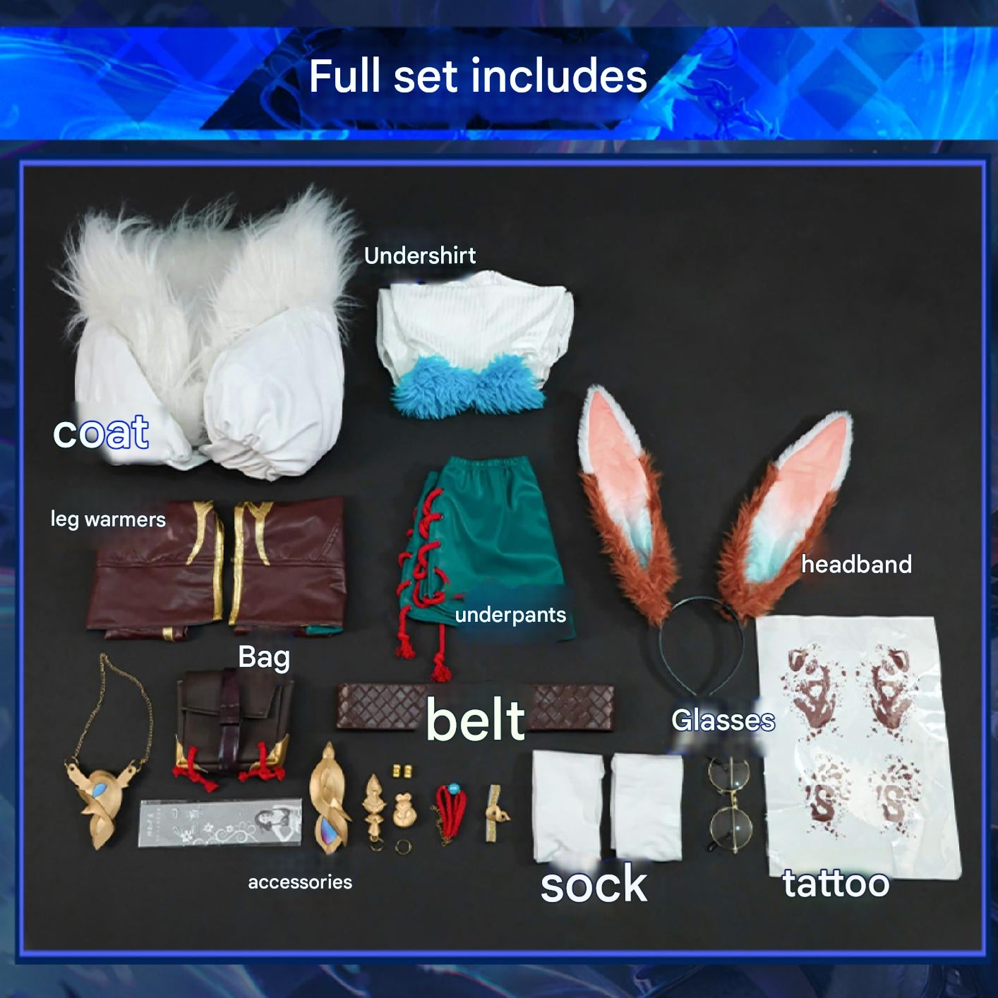 League of Legends Costume Double World Rabbit Aurora Cosplay Costume