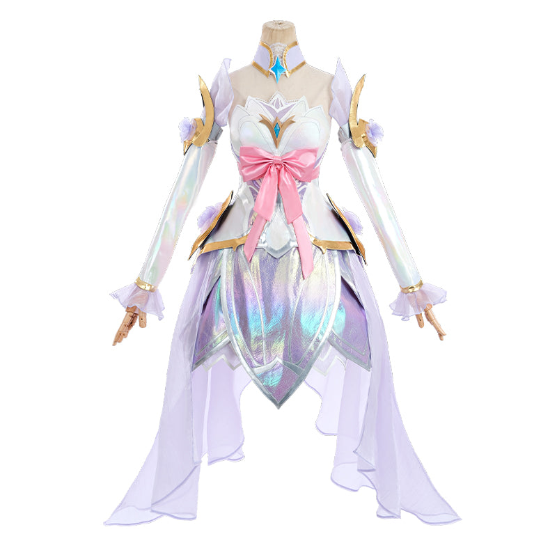 Crystal Rose Songstress Cosplay Costume - Pink Elegant Mage Outfit