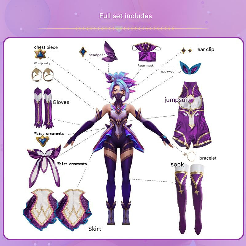 League of Legends Costume Star Guardian Akali Cosplay Costume