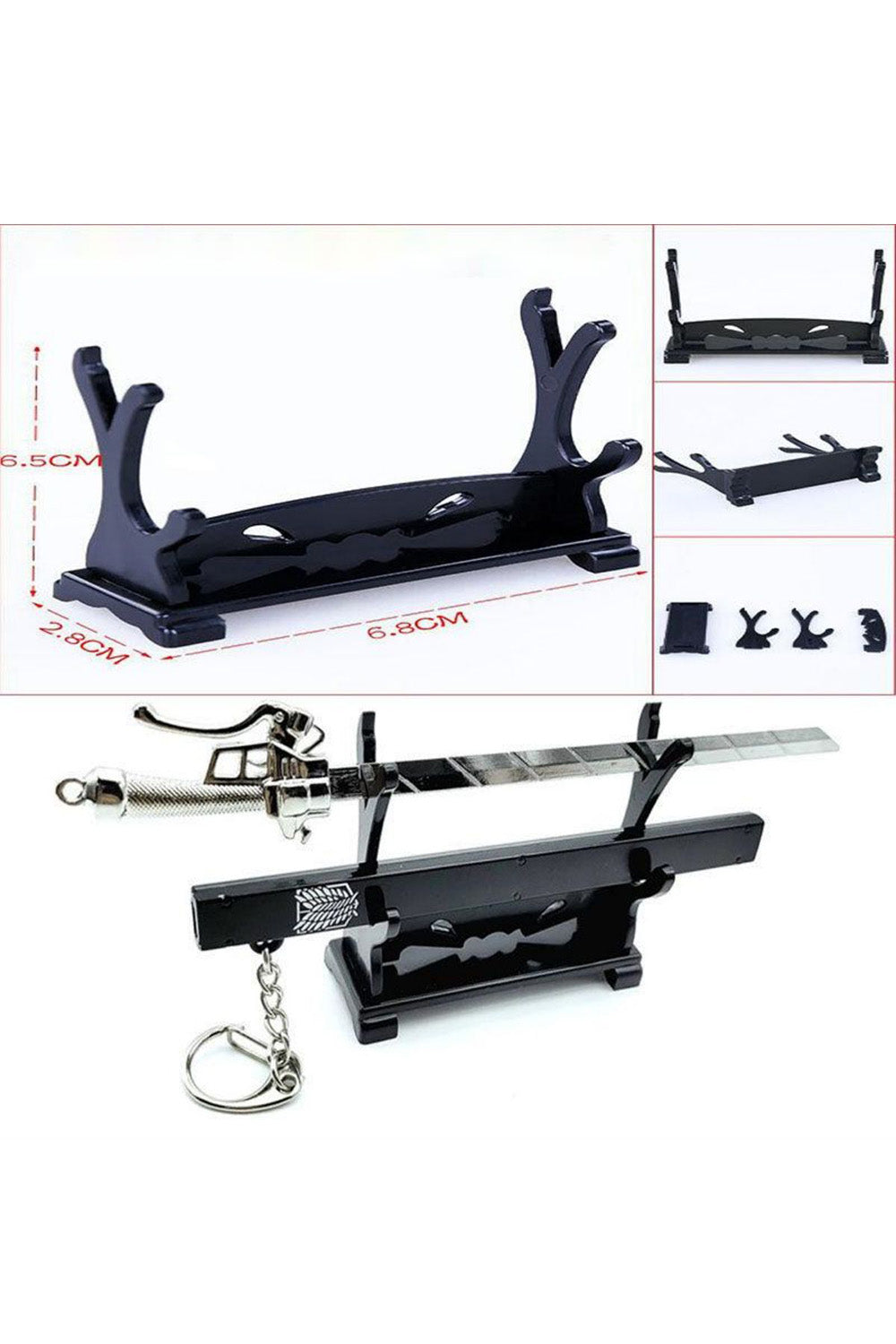 Attack on Titan  進撃の巨人 Levi and Eren and Mikasa Attack Blade Keychain Props