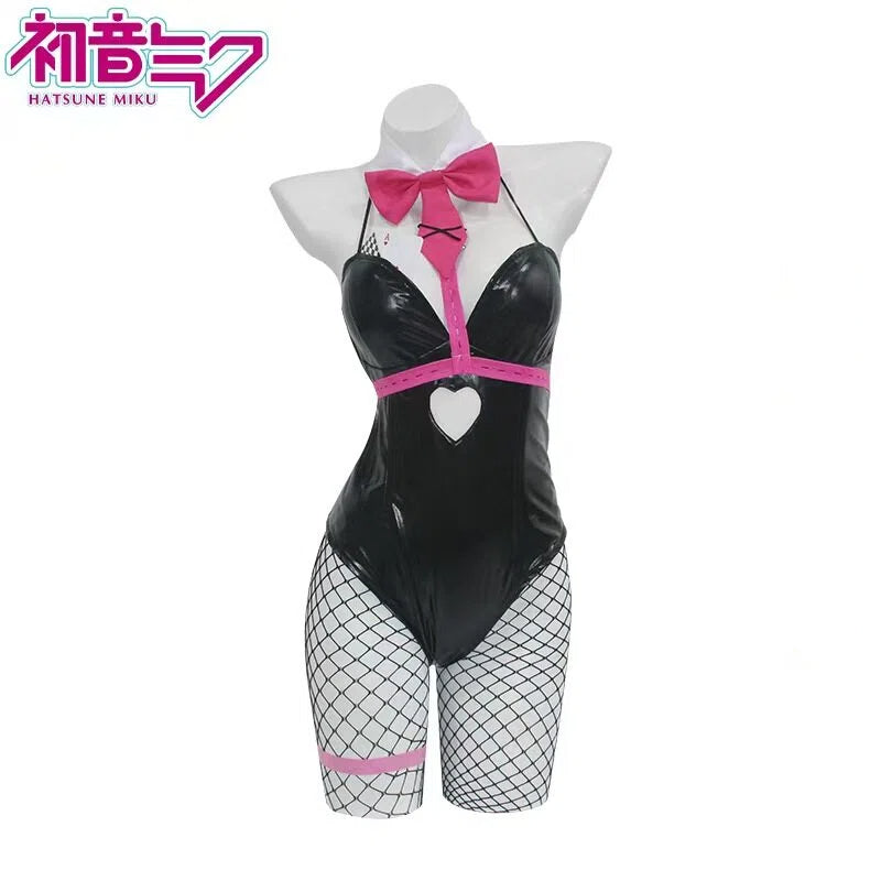 Teal Twin Miku Tails Bunny Girl Cosplay Costume - Playboy Style Outfit
