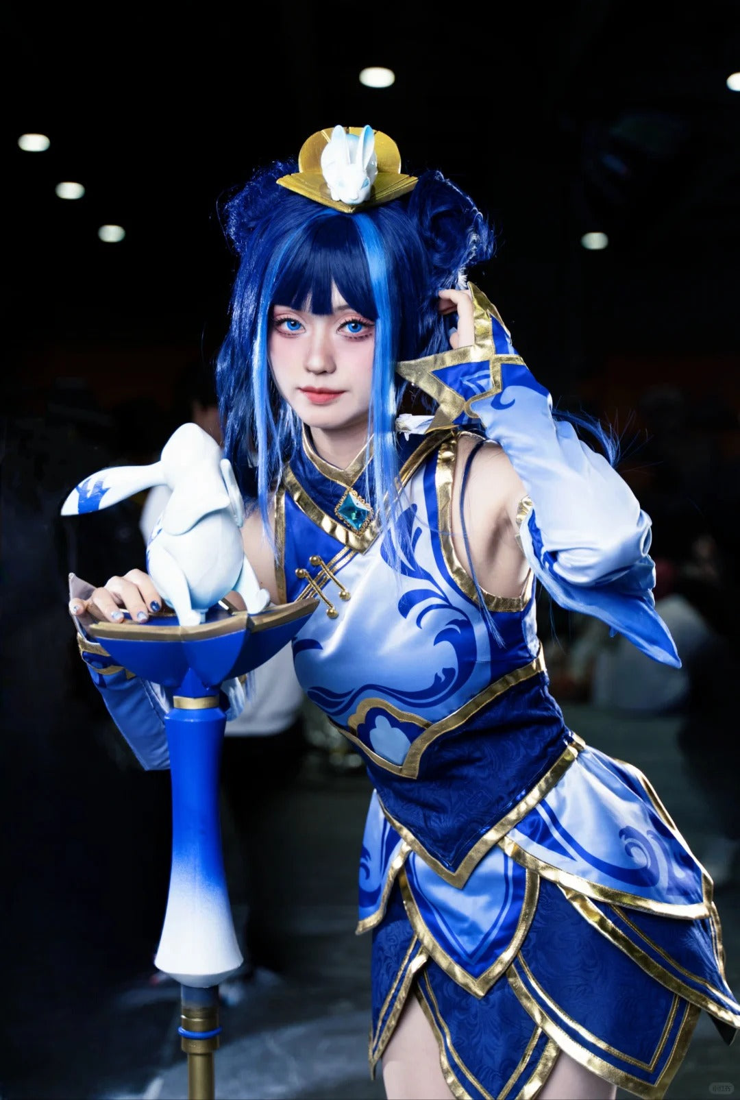 Blue and White Porcelain Lady of Light Cosplay Costume - Chinese Inspired Mage Outfit