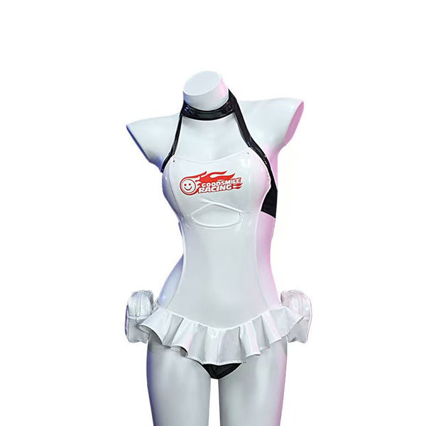 Teal Twin Miku Tails Racing Suit Cosplay Costume - Motorsport Driver Outfit