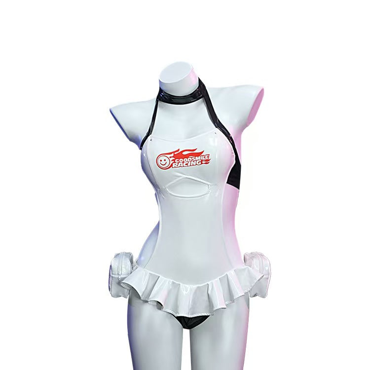 Teal Twin Miku Tails Racing Suit Cosplay Costume - Motorsport Driver Outfit