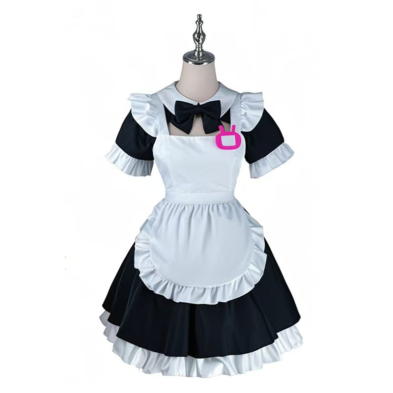 Teal Twin Tails Miku Maid Cosplay Costume - Cute Cafe Waitress Outfit