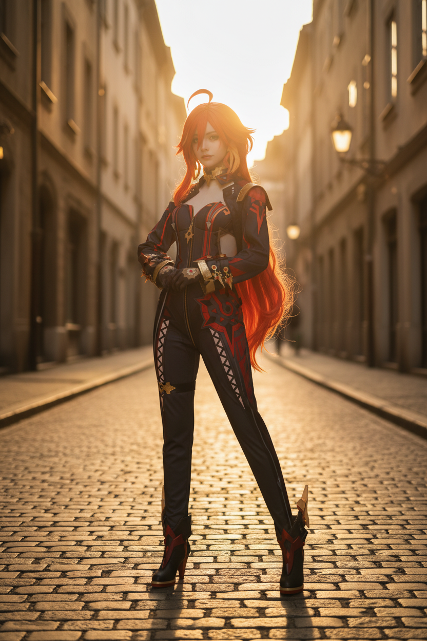 Mavuika Cosplay - Real Street Background