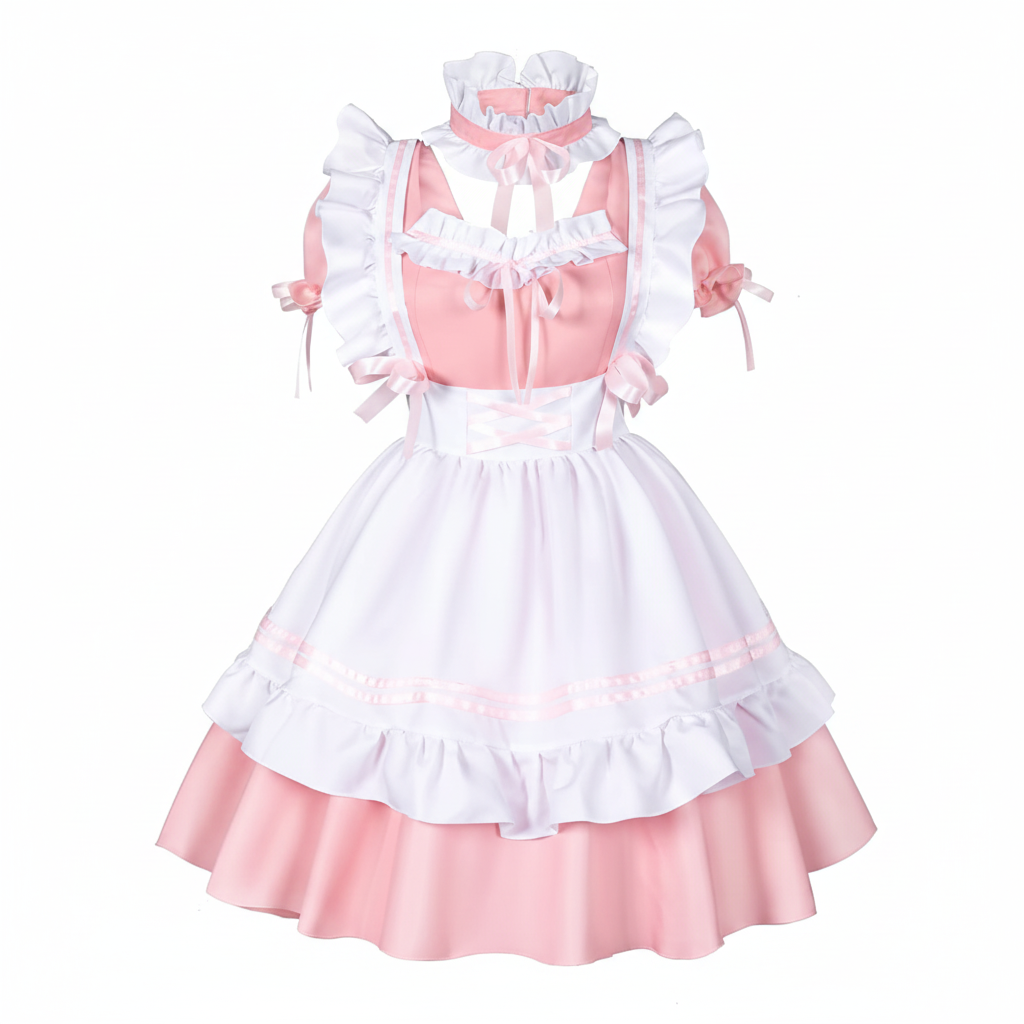 Pink and White Maid Dress